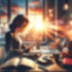 Selbstständige Frau am Schreibtisch